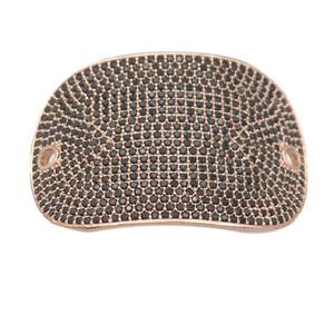 copper oval connector pave black zircon, rose gold, approx 26-38mm [FN28569]