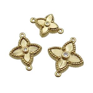 copper star connector, gold plated, approx 10mm [FN28668-S]