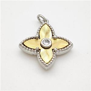 copper star pendant, gold plated, approx 18mm [FN28671]
