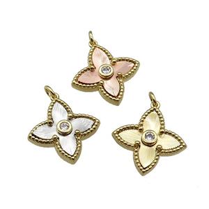 copper star pendant, gold plated, mixed, approx 18mm [FN28677]