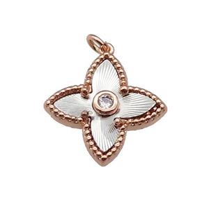 copper star pendant, platinum plated, approx 18mm [FN28678]
