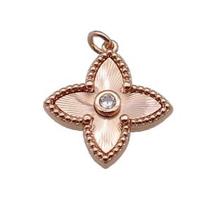 copper star pendant, rose gold, approx 18mm [FN28680]
