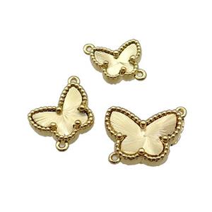 copper Butterfly connector, gold plated, approx 9-12mm [FN28698-M]