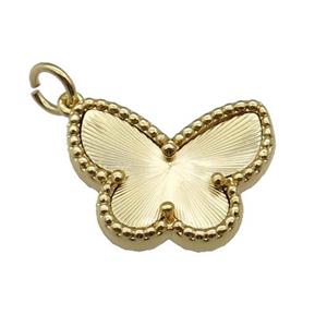 copper Butterfly pendant, gold plated, approx 14-18mm [FN28710]
