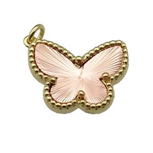 copper Butterfly pendant, rose gold, approx 14-18mm [FN28711]