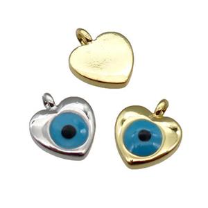 copper Hearteye pendant, mixed, approx 7.5mm [FN28897]