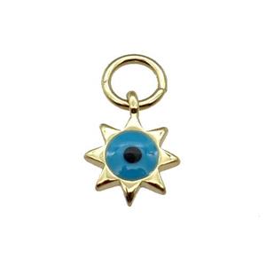 copper stareye pendant, gold plated, approx 7mm [FN28898]
