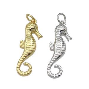 copper seahorse pendant, mixed, approx 9-25mm [FN28940]