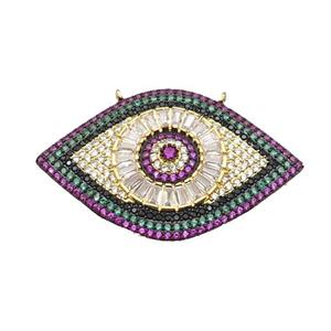 copper Eye pendant pave zircon, gold plated, approx 25-40mm [FN28990]