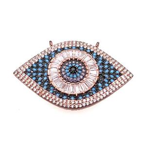 copper Eye pendant pave zircon, rose gold, approx 25-40mm [FN29000]