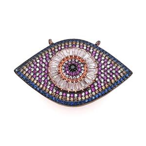 copper Eye pendant pave zircon, rose gold, approx 25-40mm [FN29004]