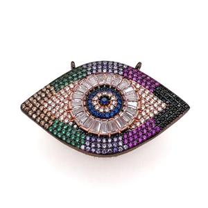 copper Eye pendant pave zircon, rose gold, approx 25-40mm [FN29014]