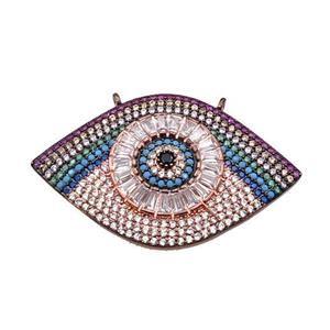 copper Eye pendant pave zircon, rose gold, approx 25-40mm [FN29019]