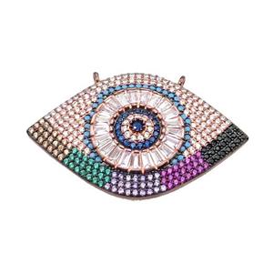 copper Eye pendant pave zircon, rose gold, approx 25-40mm [FN29023]