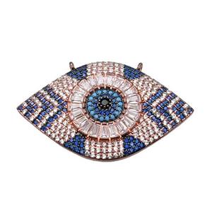 copper Eye pendant pave zircon, rose gold, approx 25-40mm [FN29027]