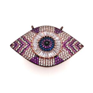 copper Eye pendant pave zircon, rose gold, approx 25-40mm [FN29030]