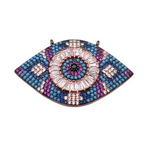 copper Eye pendant pave zircon, rose gold, approx 25-40mm [FN29043]