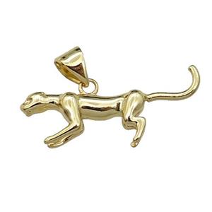 copper dragon charm pendant, gold plated, approx 8-26mm [FN29254]