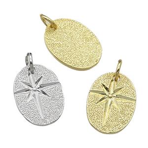 copper NorthStar charm pendant, mixed, approx 11-15mm [FN29257]