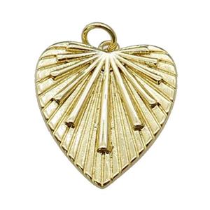 copper Heart pendant, gold plated, approx 19-20mm [FN29282]