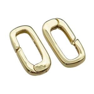 copper Carabiner Clasp, gold plated, approx 9-18.5mm [FN29385]