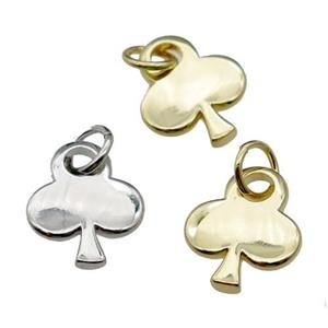 copper clover pendant, mix, approx 12-14mm [FN29399]