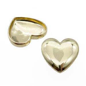 copper Heart pendant, gold plated, approx 25mm [FN29723]