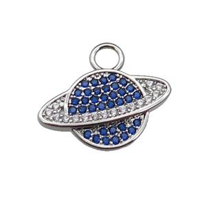 copper earth pendant pave zircon, platinum plated, approx 11-18mm [FN29858]