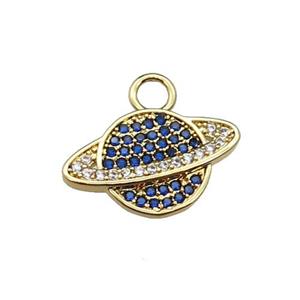 copper earth pendant pave zircon, gold plated, approx 11-18mm [FN29859]