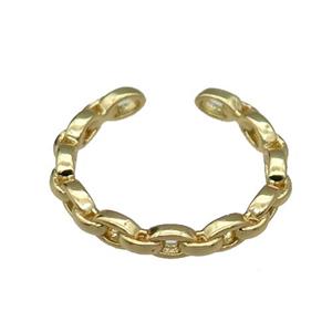 copper Ring gold plated, approx 3mm, 18mm dia [FN30553]