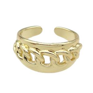 copper Ring gold plated, approx 10mm, 18mm dia [FN30567]