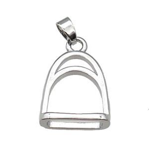 copper cage pendant platinum plated, approx 17-20mm [FN30659]