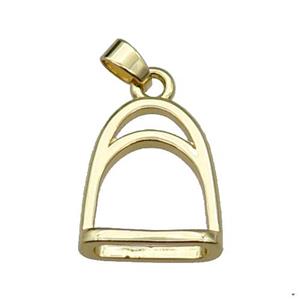 copper cage pendant gold plated, approx 17-20mm [FN30660]