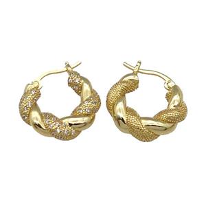Copper Latchback Earring Gold Plated, approx 20mm dia [FN30993]