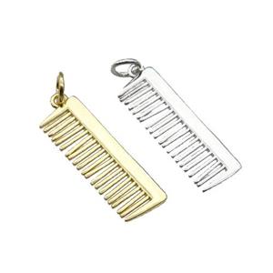 Copper Comb Charm Pendant Mixed, approx 7.5-22mm [FN31259]
