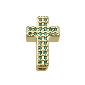 copper bead pave zircon, gold plated, approx 9-15mm [FN31407]