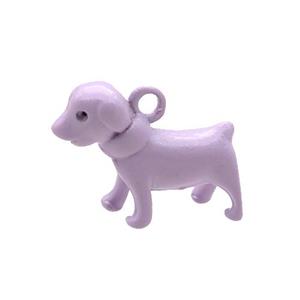 Copper Dog Pendant Lavender Lacquered Fired, approx 13-16mm [FN31455]