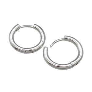 Copper Latchback Earring Platinum Plated, approx 16mm dia [FN31559]