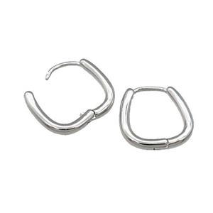 Copper Latchback Earring Platinum Plated, approx 13.5mm [FN31561]