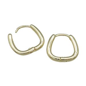 Copper Latchback Earring Gold Plated, approx 13.5mm [FN31562]