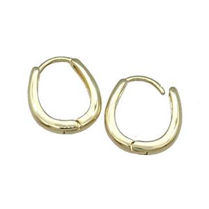 Copper Latchback Earring Gold Plated, approx 12-15mm [FN31564]