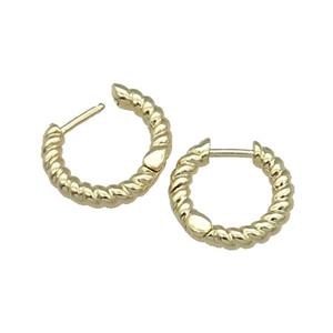 Copper Latchback Earring Gold Plated, approx 13.5mm [FN31570]
