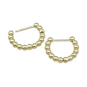 Copper Latchback Earring Gold Plated, approx 15-18mm [FN31574]