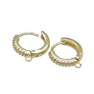 Copper Latchback Earring Accessories With Loop Gold Plated, approx 14mm dia [FN31578]