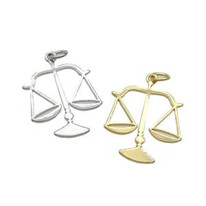 Copper Libra Pendant Charm Mixed, approx 18-22mm [FN31689]