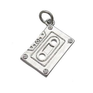 Copper MagneticTape Pendant Platinum Plated, approx 10-16mm [FN31690]