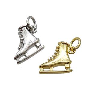 Copper Skate Shoes Pendant Mixed, approx 10mm [FN31698]