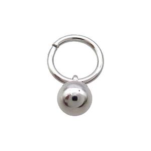 Copper Ball Pendant Platinum Plated, approx 6mm, 10mm [FN31702]