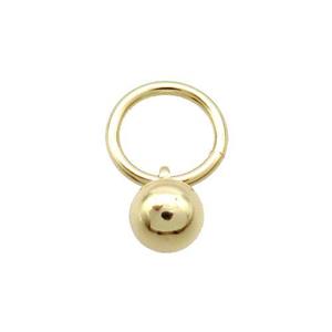Copper Ball Pendant Gold Plated, approx 6mm, 10mm [FN31703]