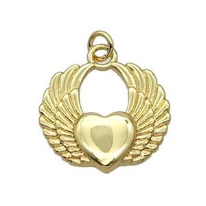 Copper Angel Wing Pendant Gold Plated, approx 18-19mm [FN31706]